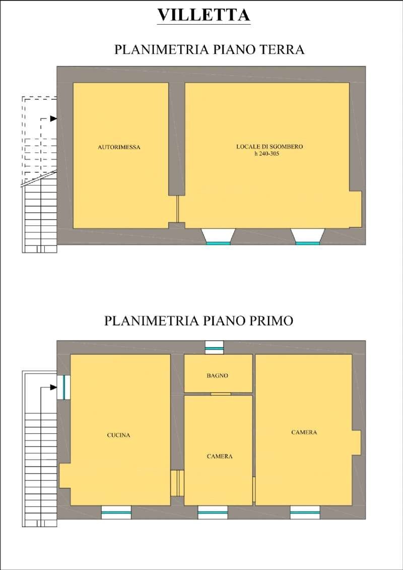 plani villetta_page-0001 - Villetta via del Valentino, 43, Pinerolo - planimetria 1