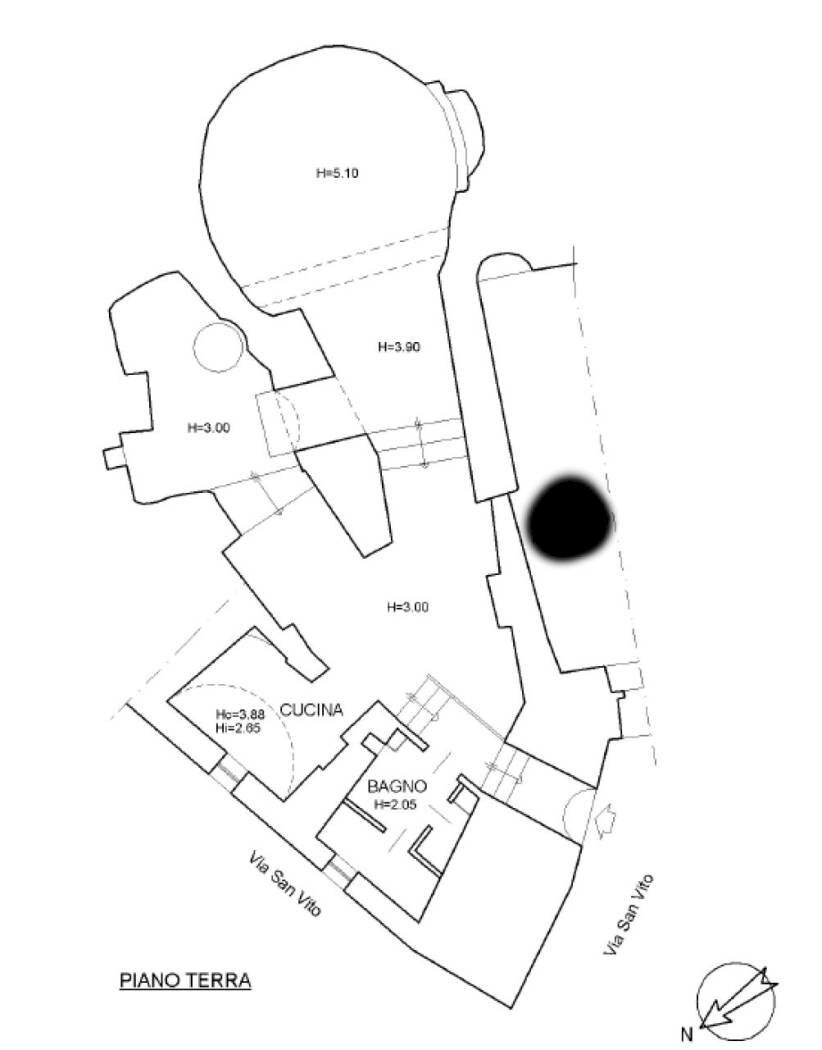 Stable - Palace via San Vito, 1, Matera - floor plans 1