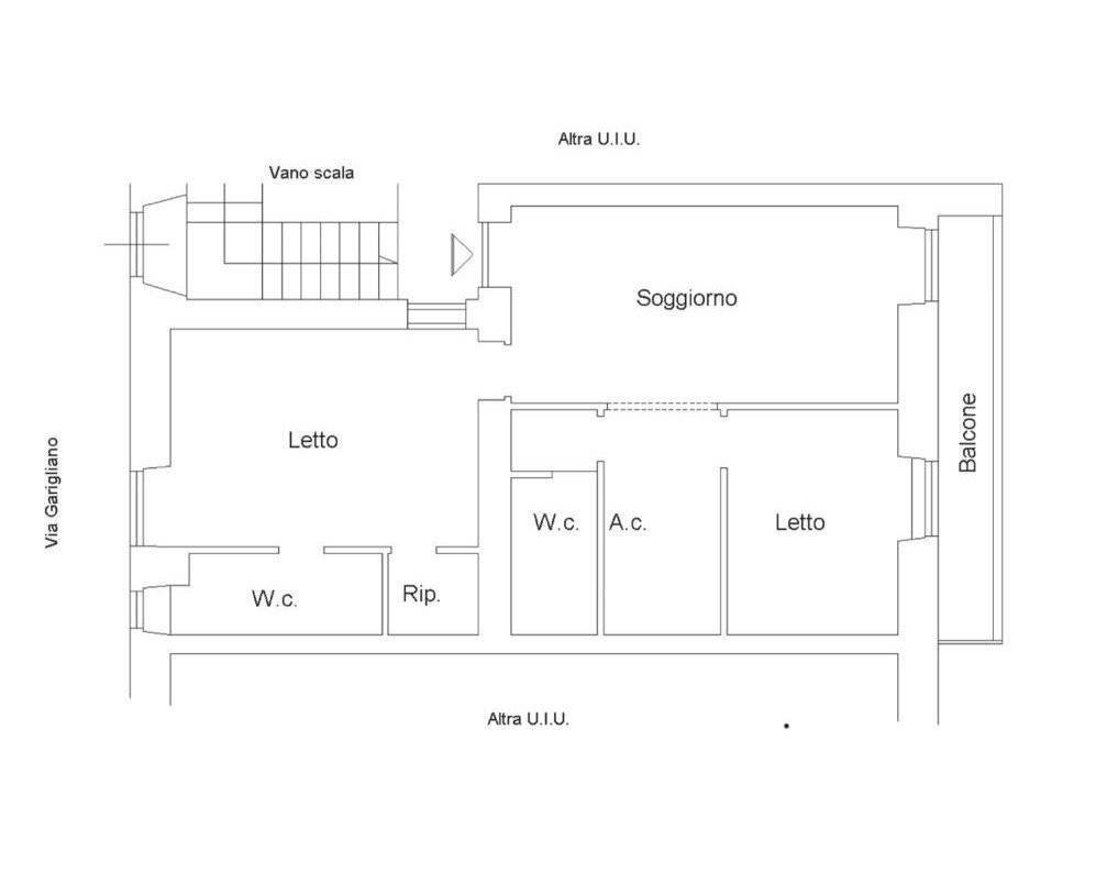 Bed & Breakfast via Garigliano, 66, Roma - floor plans 1