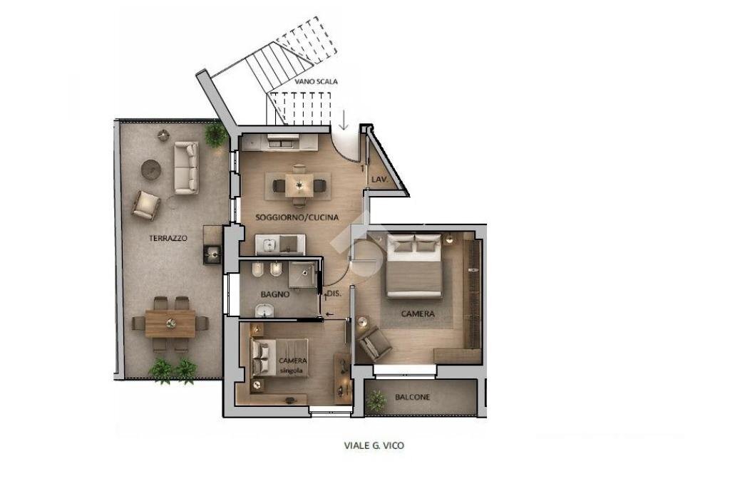 Three-room apartment Corso Langhe, Alba - floor plans 1