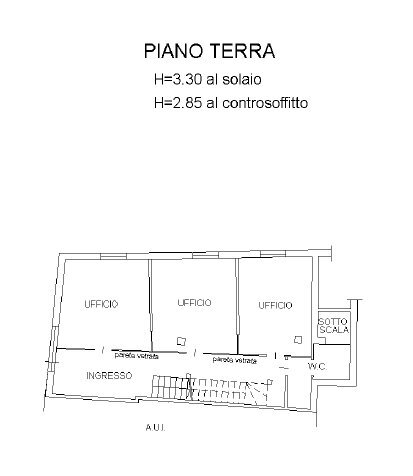 Cattura ufficio - Ufficio Via Melozzo da Forlì 36, Rimini - planimetria 1