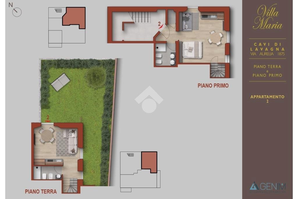 One-room apartment Via aurelia, Lavagna - floor plans 1