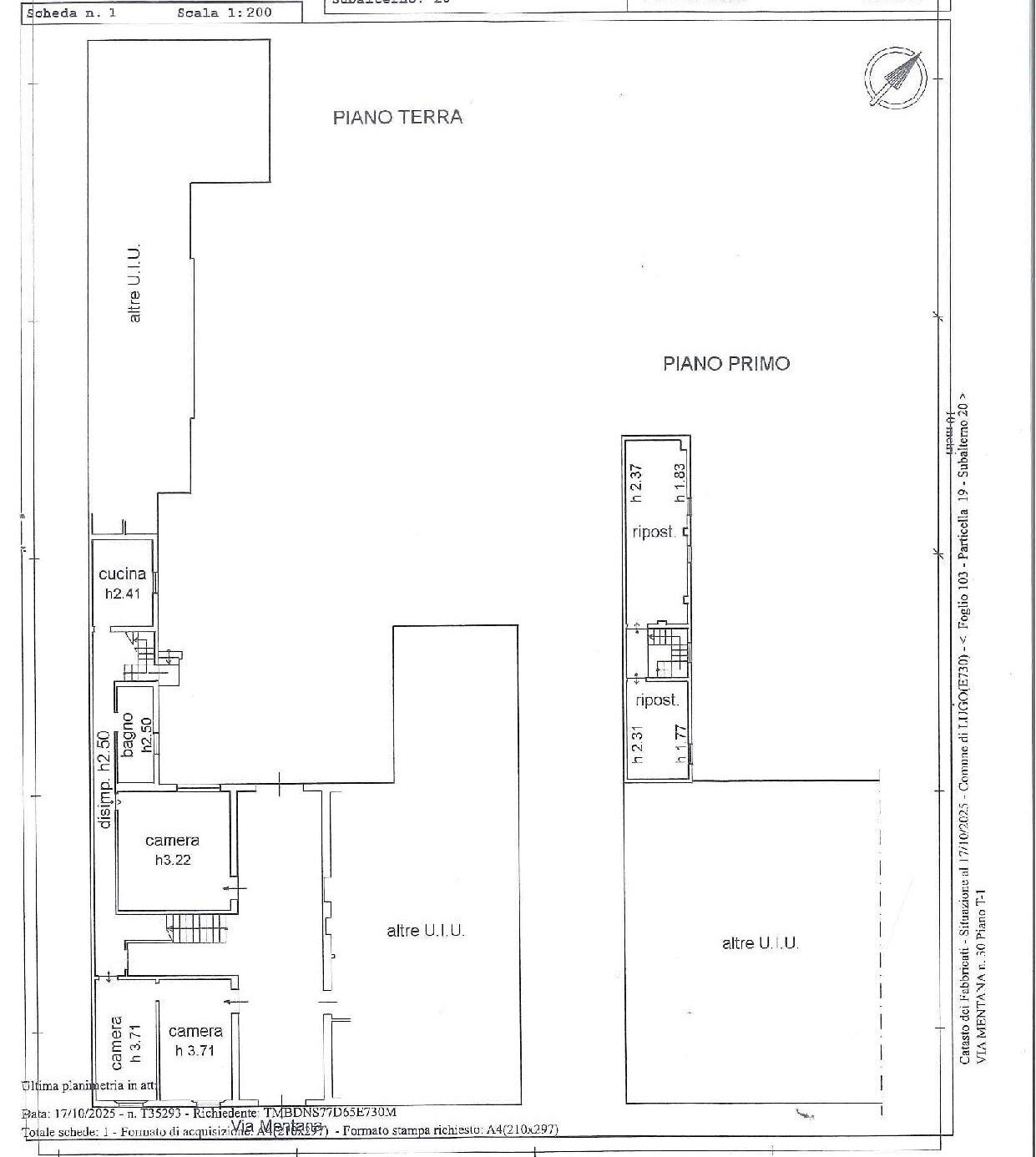 Four-room apartment Via Mentana, 30, Lugo - floor plans 1