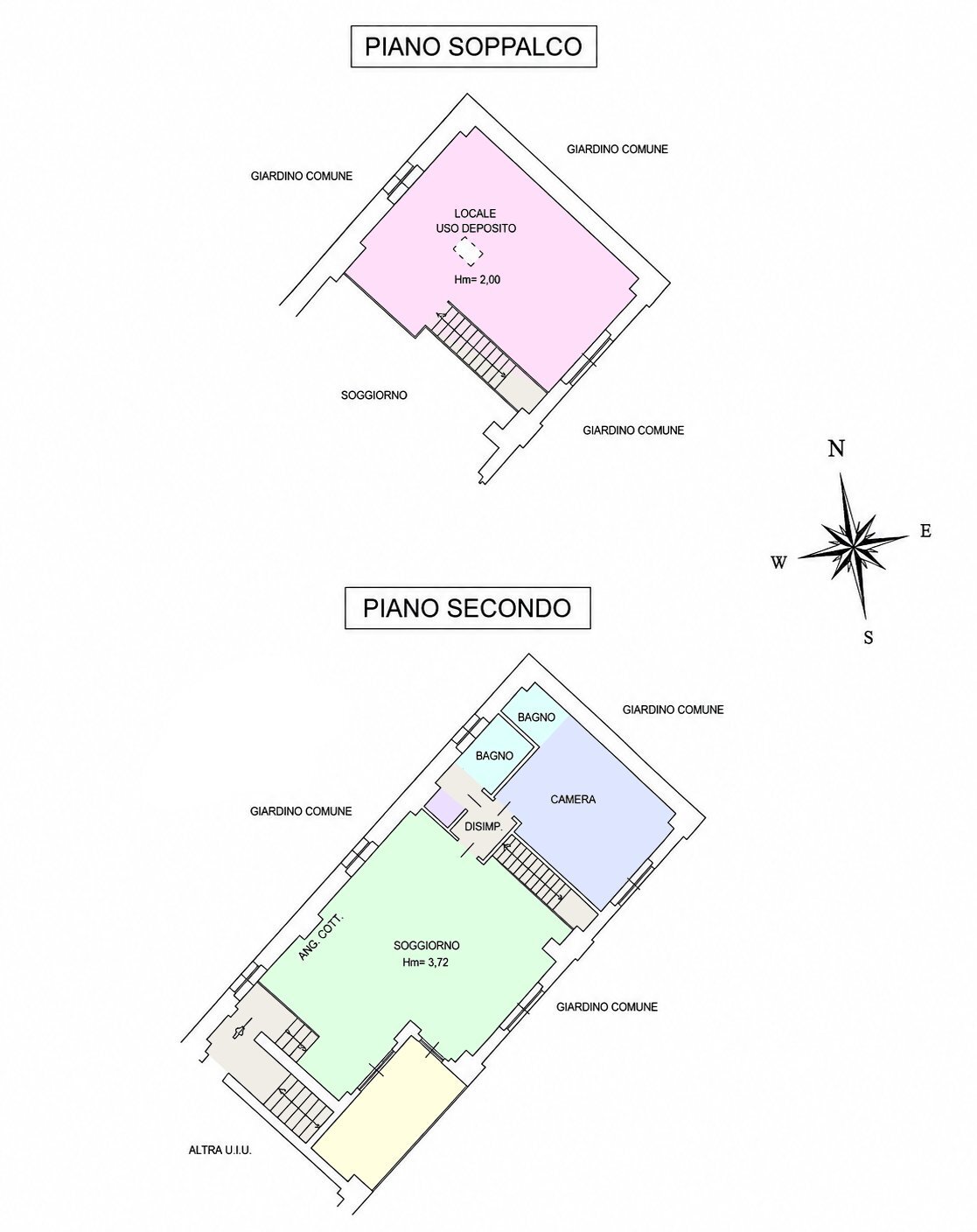 Planimetria - Trilocale Via Ca' Intersenga, 3, Vignale Monferrato - planimetria 1