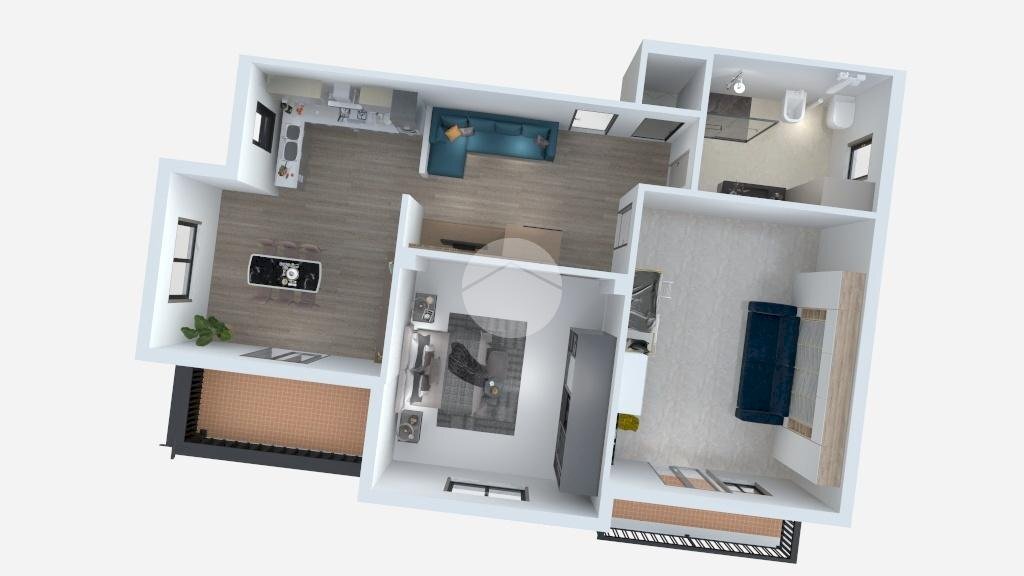 Four-room apartment Via Balbo, Leini - floor plans 1