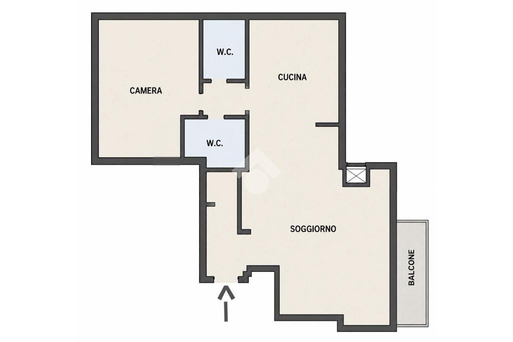 Trilocale Viale Bramafam, Bardonecchia - planimetria 1