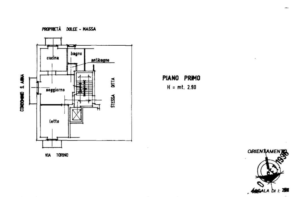 Three-room apartment Via Torino, Lanzo Torinese - floor plans 1
