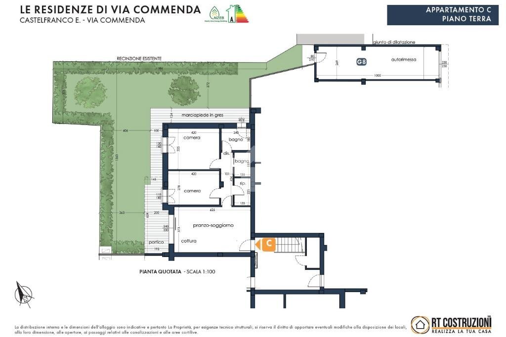 Trilocale Via Commenda, Castelfranco Emilia - planimetria 1