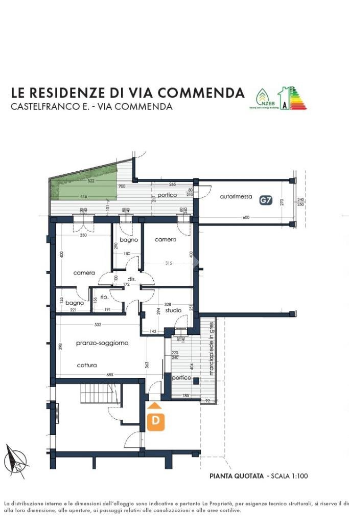 Quadrilocale Via Commenda, Castelfranco Emilia - planimetria 1
