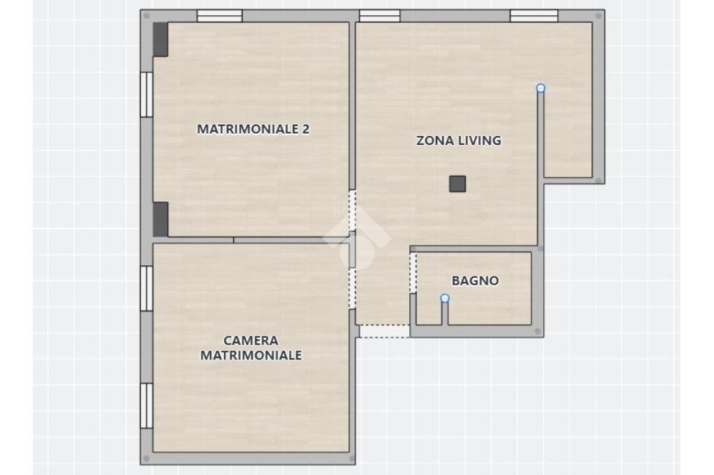 Trilocale Via Fratelli Rosselli, Parma (zona San Leonardo) - planimetria 1