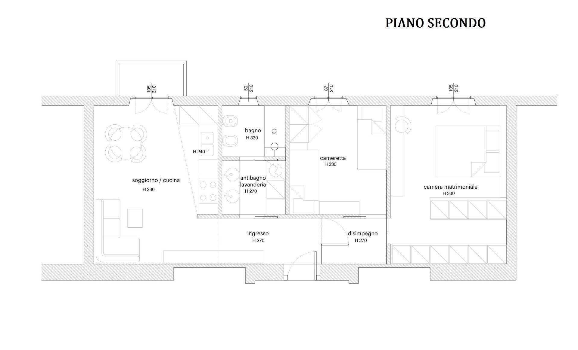 Foto 37 - Appartamento Via Giuseppe Guerzoni
 
5, Milano - planimetria 1