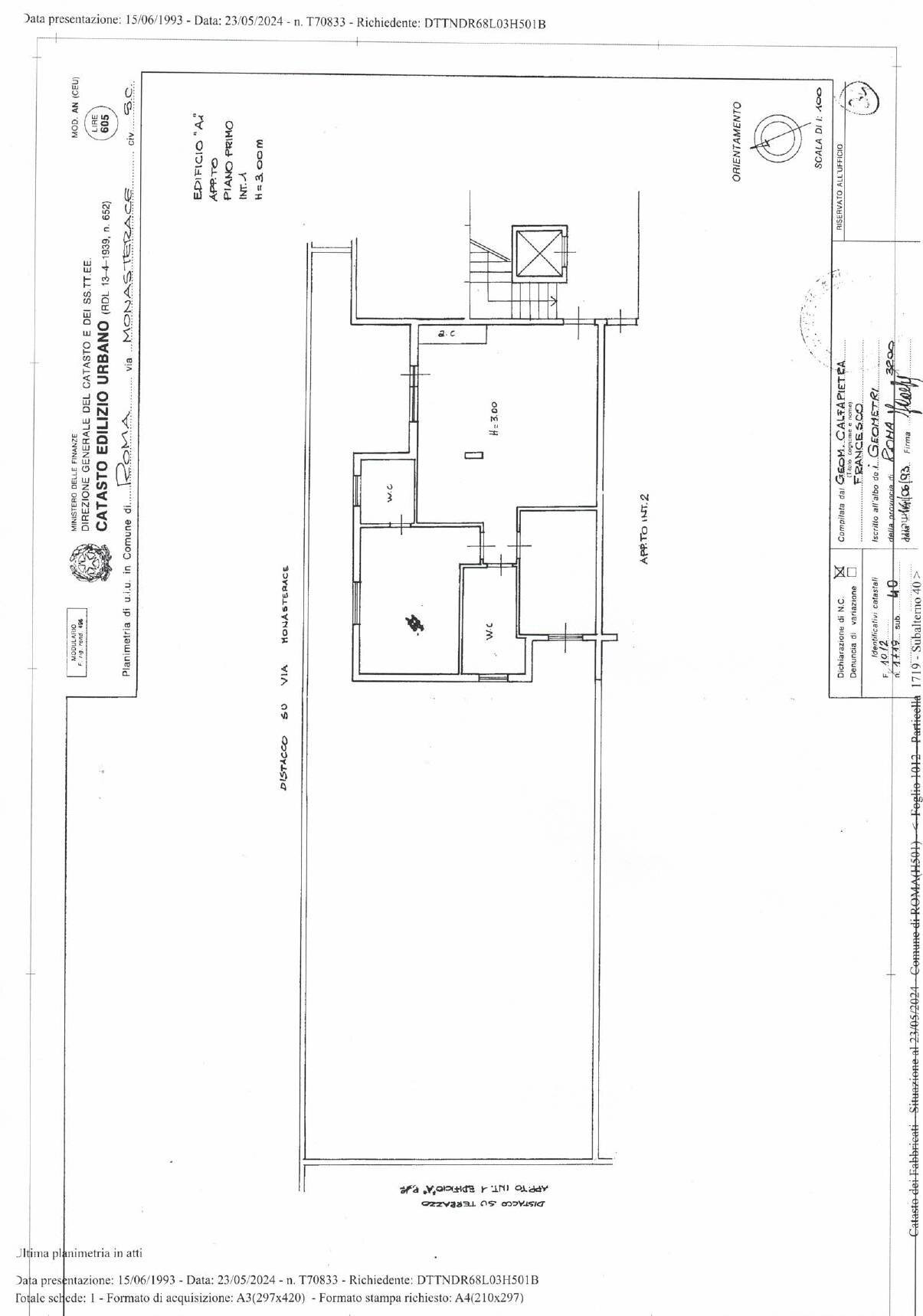 Foto 41 - Three-room apartment Via Monasterace
 
31, Roma - floor plans 1
