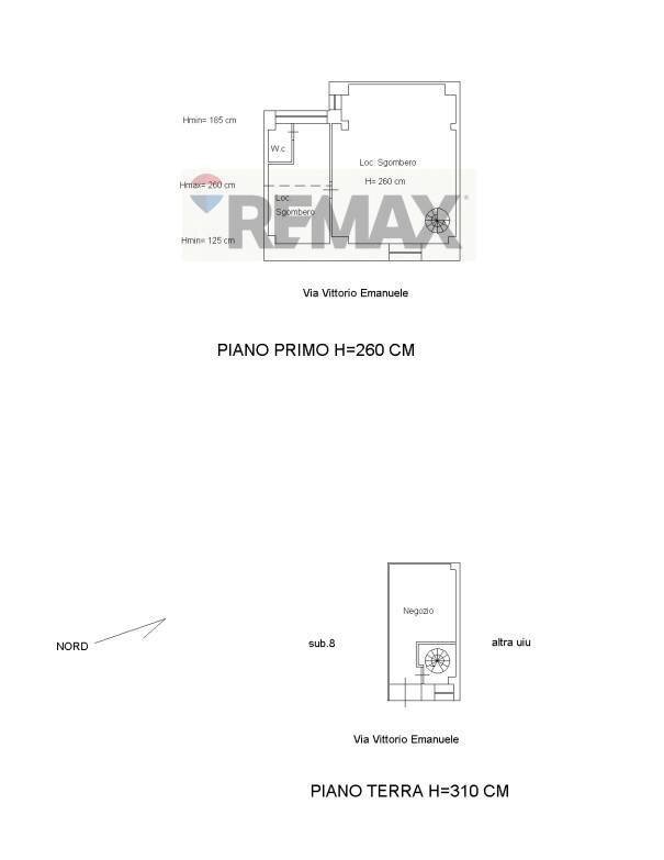 Pianta 2D - Locale Commerciale Via Vittorio Emanuele
 
268, Santa Maria di Licodia - planimetria 1