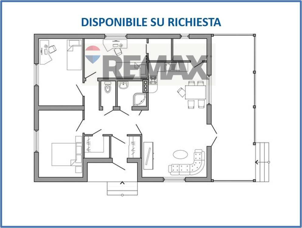Pianta 2D - Three-room apartment Via Paisiello
 
1, Perugia - floor plans 1
