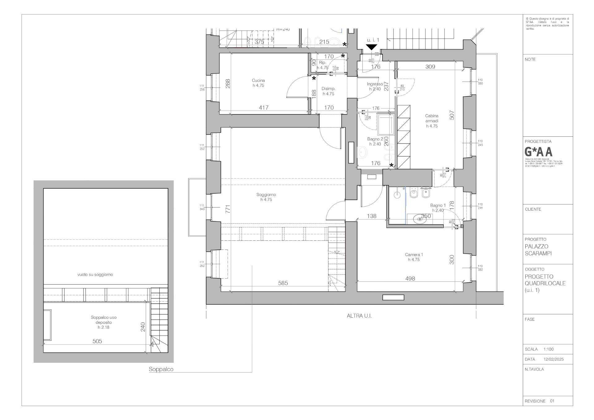 Foto 31 - Four-room apartment via Bogino
 
25, Torino - floor plans 1