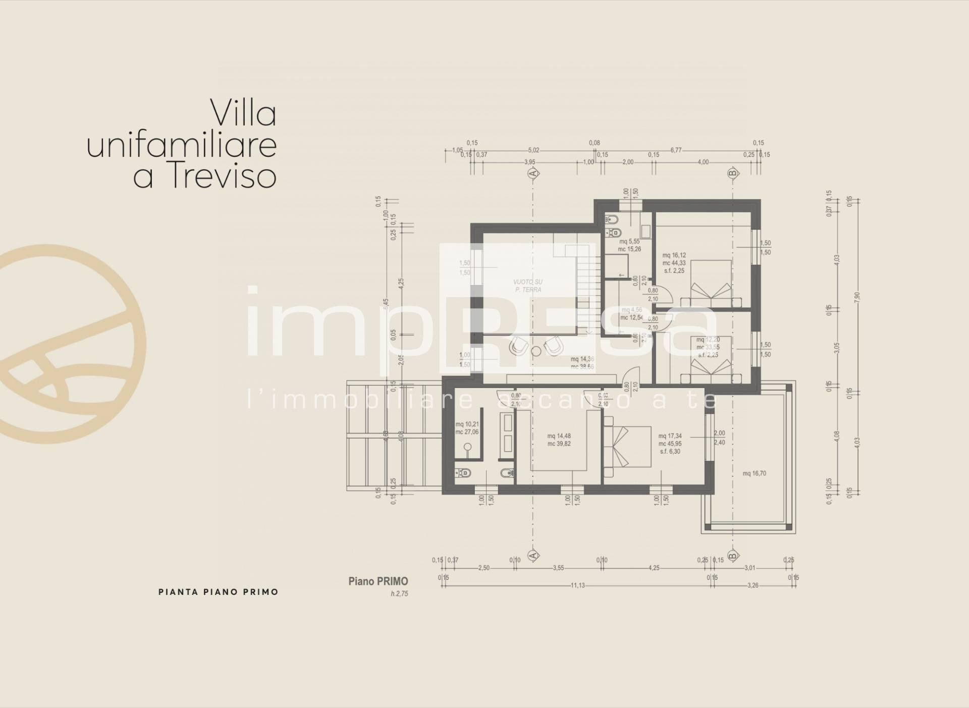Foto 22 - Villa Via Andrea Gritti
 
1, Treviso - planimetria 1