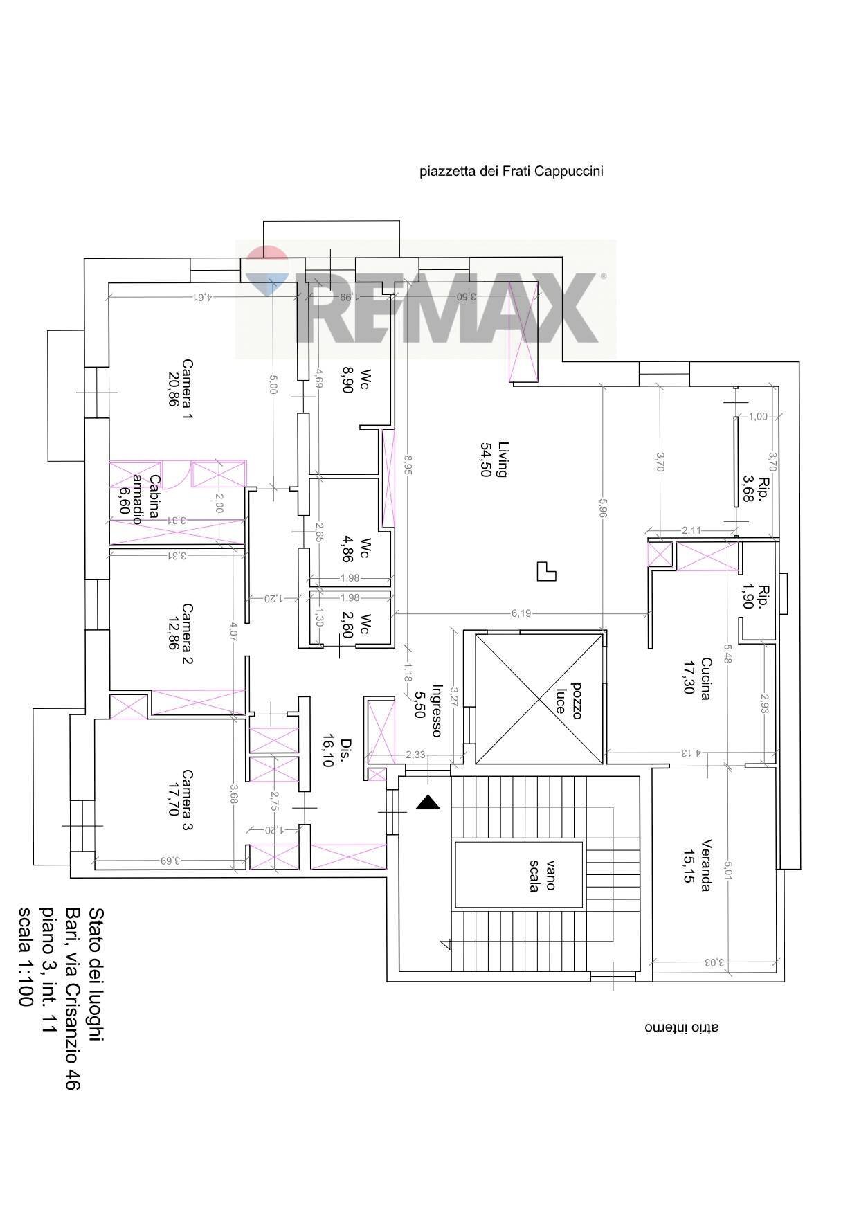 Pianta 2D - Appartamento Via Scipione Crisanzio
 
46, Bari - planimetria 1