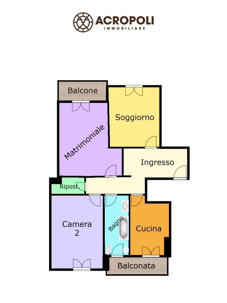 Trilocale via Ventotene, 106, Genova (zona Lagaccio) - planimetria 1