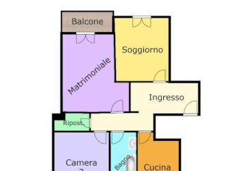 Planimetria - Trilocale via Ventotene, 106, Genova (zona Lagaccio) - foto 9