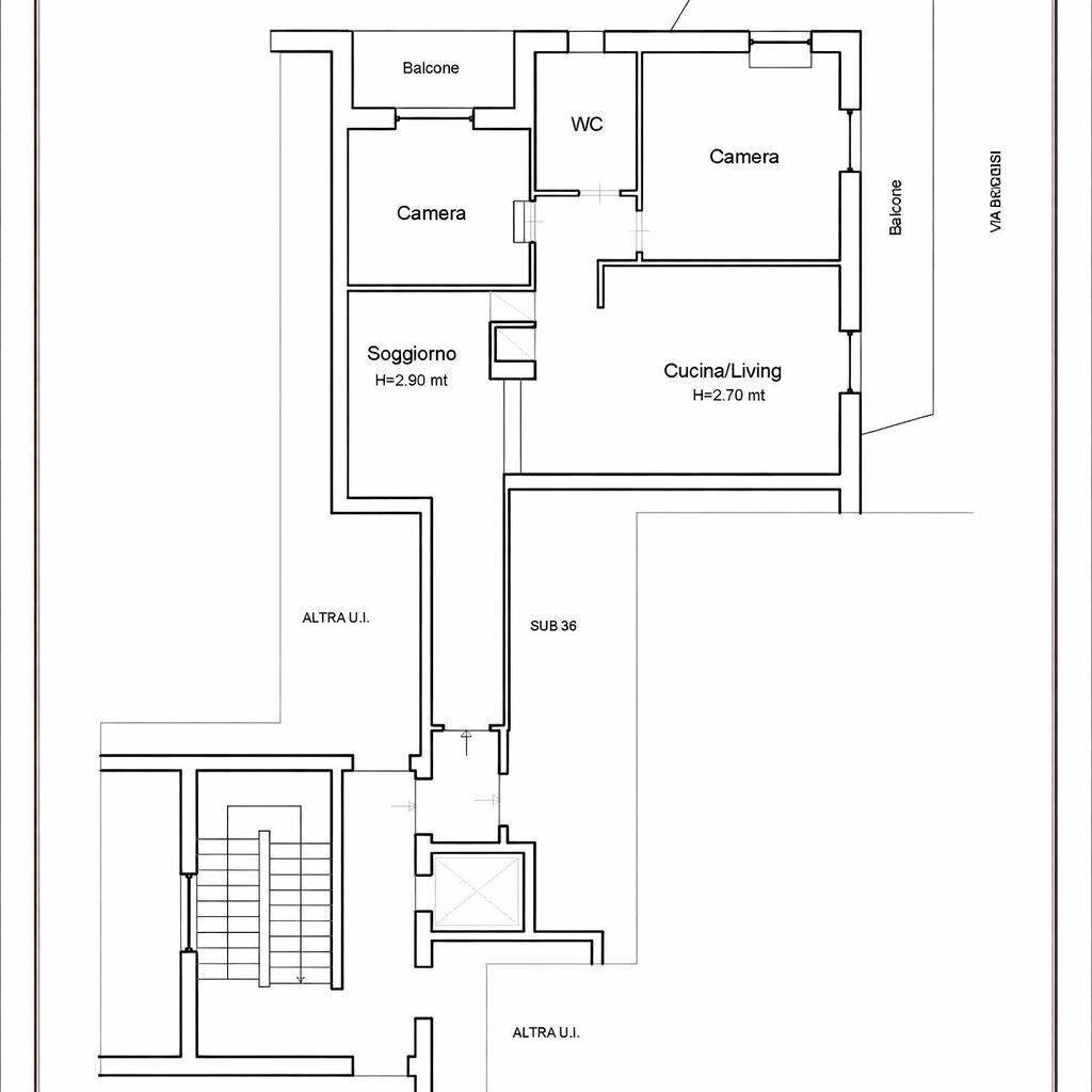 Foto 18 - Three-room apartment Via Brindisi
 
1, Acerra - floor plans 1