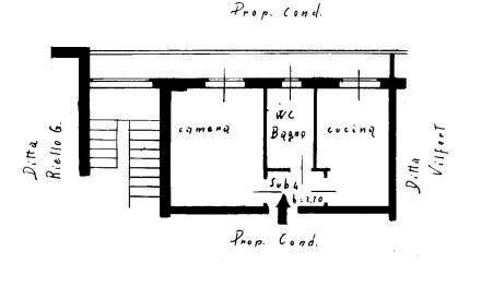 Two-room apartment via Clavalité, 67, Aosta - floor plans 1