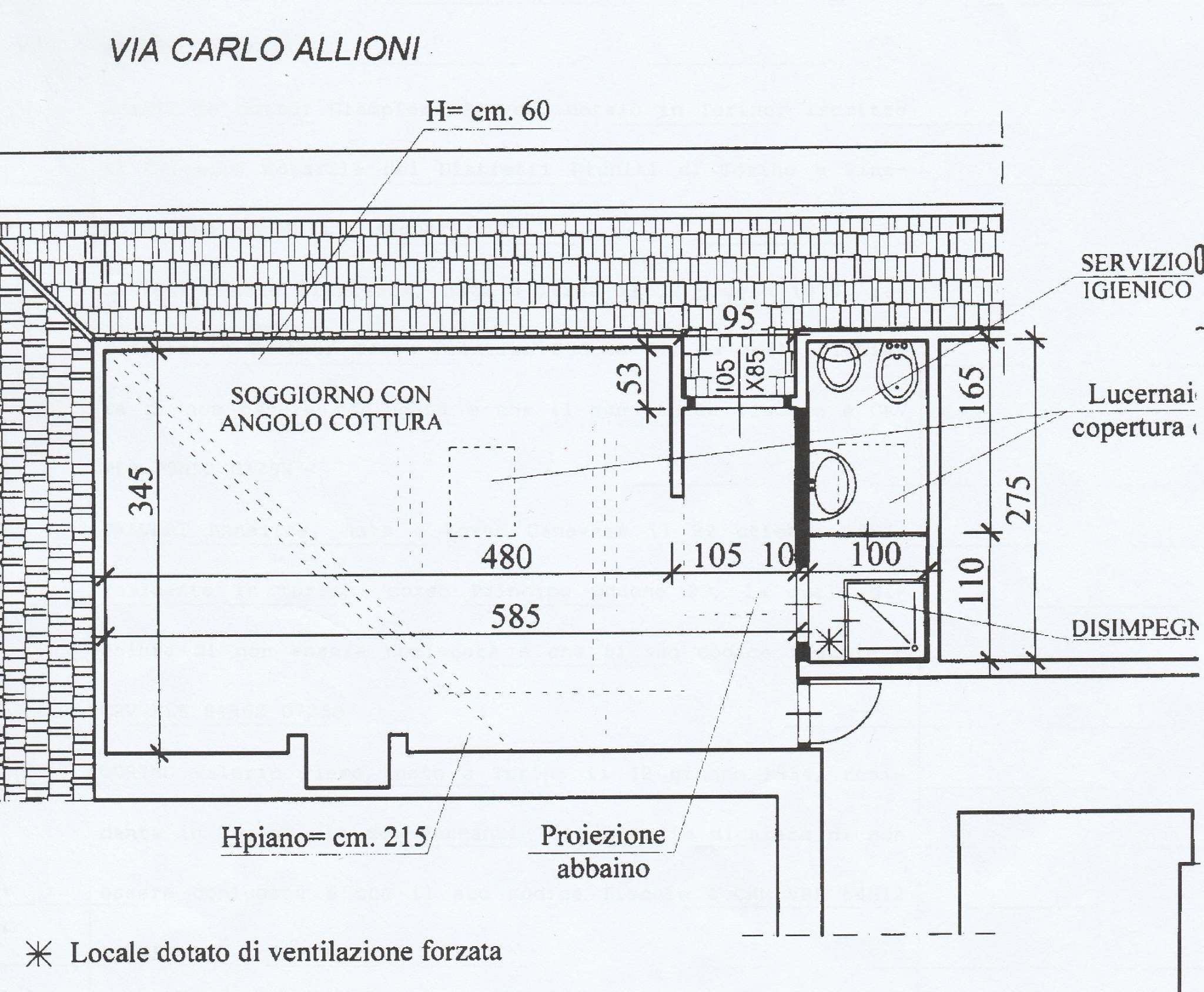 planimetria - Appartamento via Allioni, 4, Torino (zona Centro) - planimetria 1