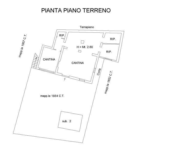 Villa all'asta via alla Chiesa di Geminiano, 31, Genova (zona Bolzaneto) - planimetria 1