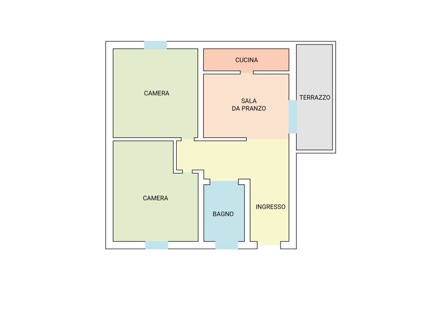Trilocale Casalecchio di Reno - planimetria 1