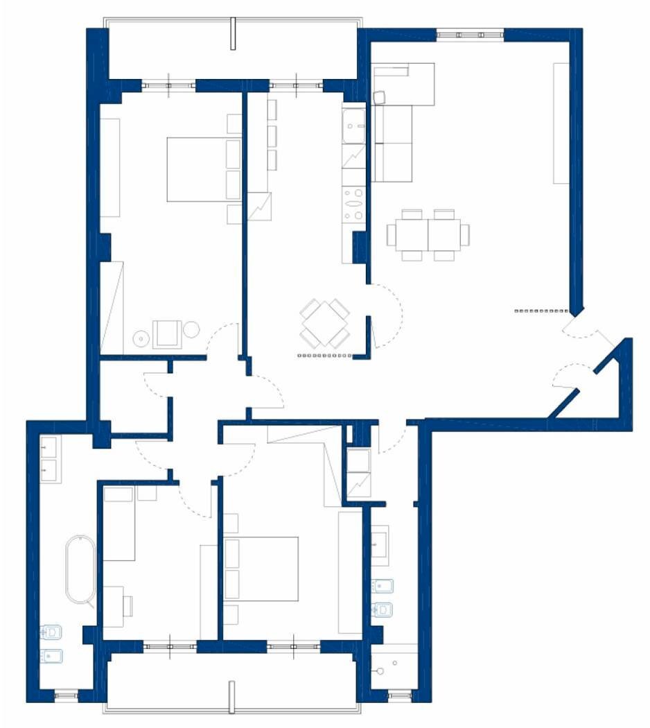 Four-room apartment viale Vincenzo de Filippis, 320, Catanzaro - floor plans 1