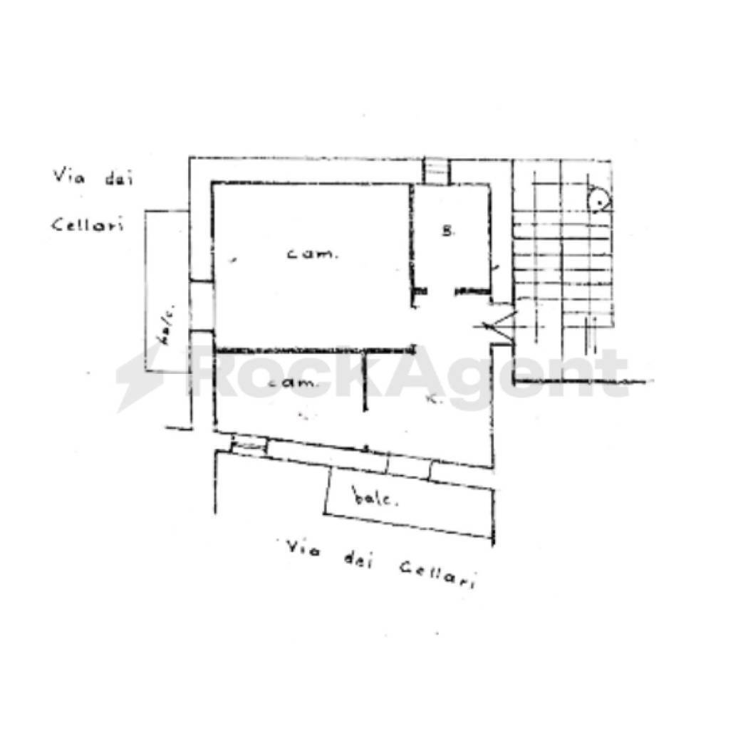 Two-room apartment via dei Granari, Vallerano - floor plans 1