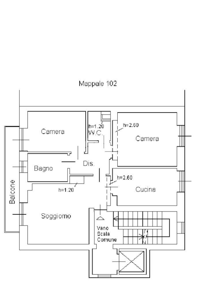 Three-room apartment Via Vincenzo da Seregno, Milano (neighborhood Affori) - floor plans 1