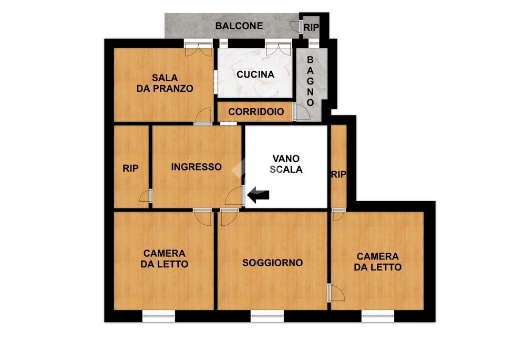 Apartment Via Gio Francesco Niella, Savona (neighborhood Centro) - floor plans 1