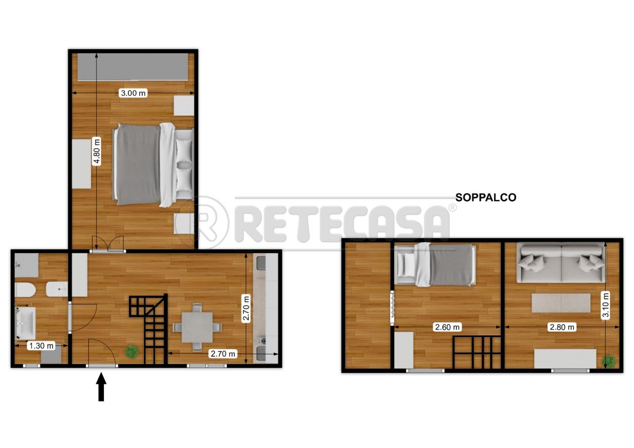 8.jpg - Two-room apartment Via Pastrengo 12, Bisceglie - floor plans 1