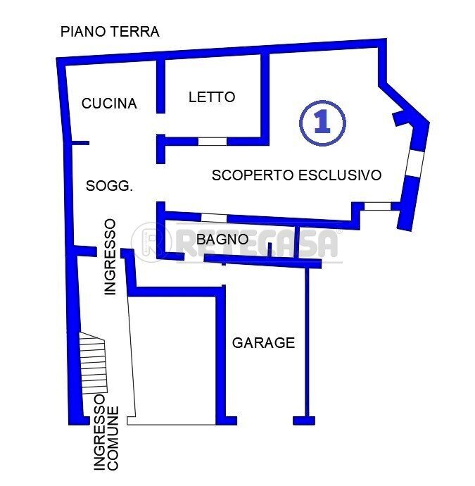 Piante.jpg - Two-room apartment Bondeno - floor plans 1