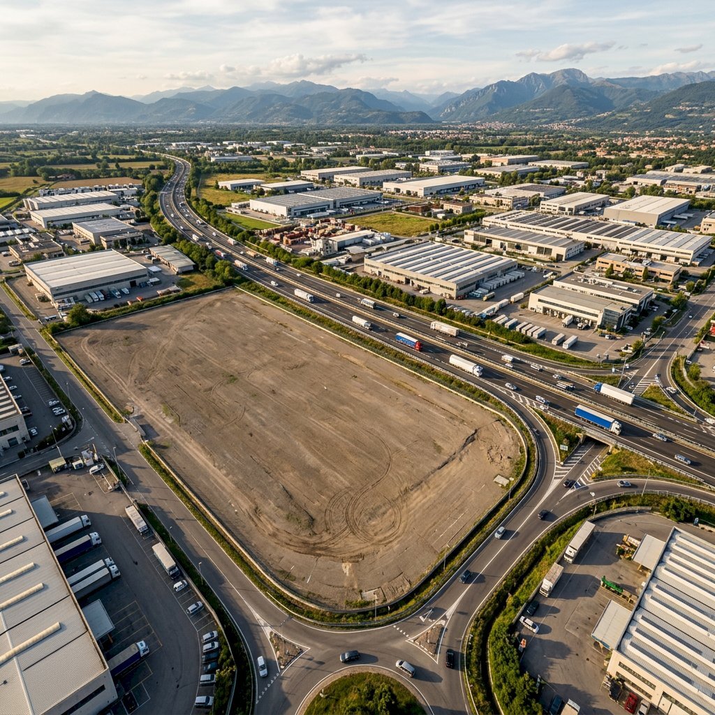 Nano Banana 2 - Ultra realistic aerial drone photo - Building land Santo Stefano di Magra - photo 1