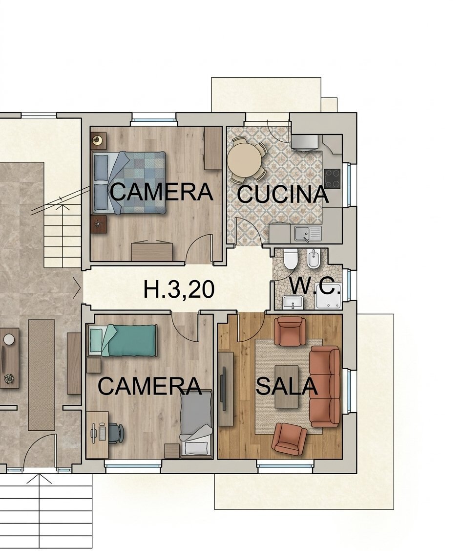 Attuale - Four-room apartment Via Aurelia Ponente 77, Taggia - floor plans 1