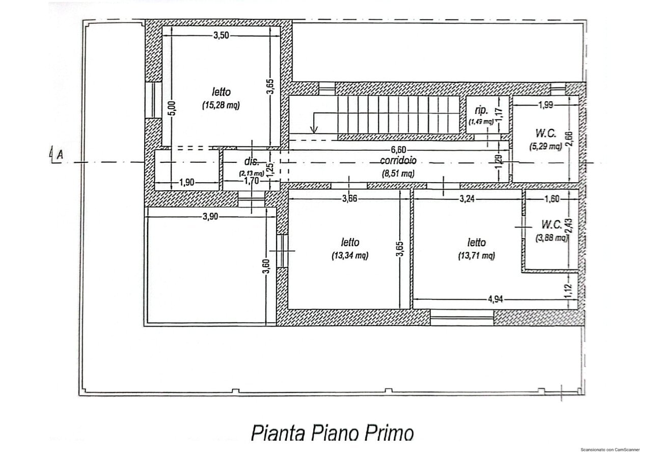 planimetria da progetto casa prof.re Marone _page- - Casa indipendente Via Dante Alighieri 34, Maruggio - planimetria 1
