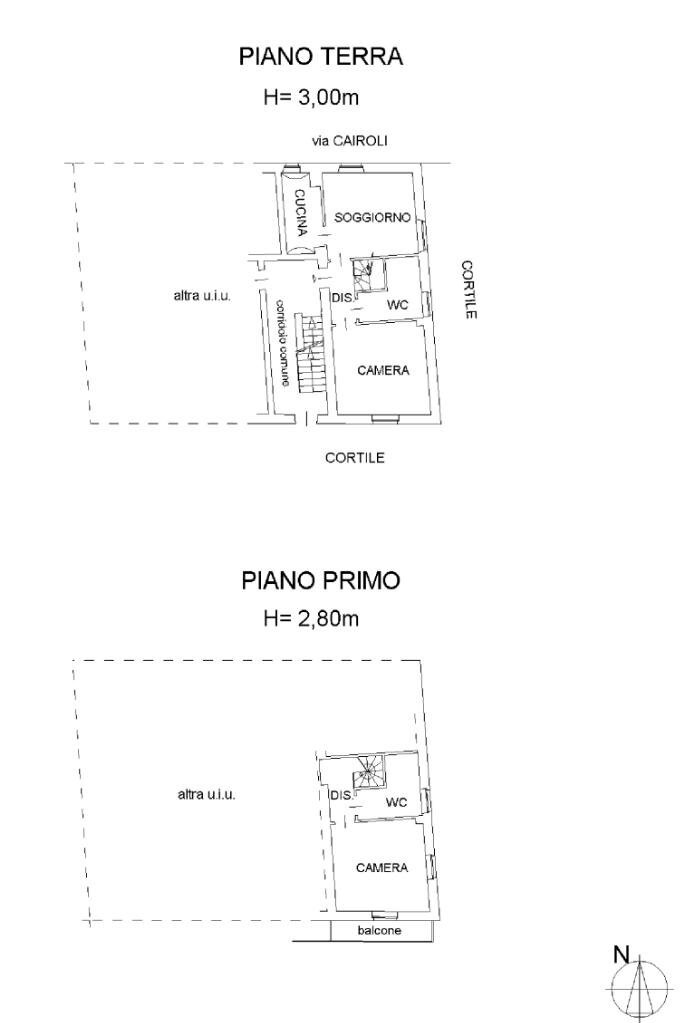 Three-room apartment Via Cairoli, Chivasso - floor plans 1