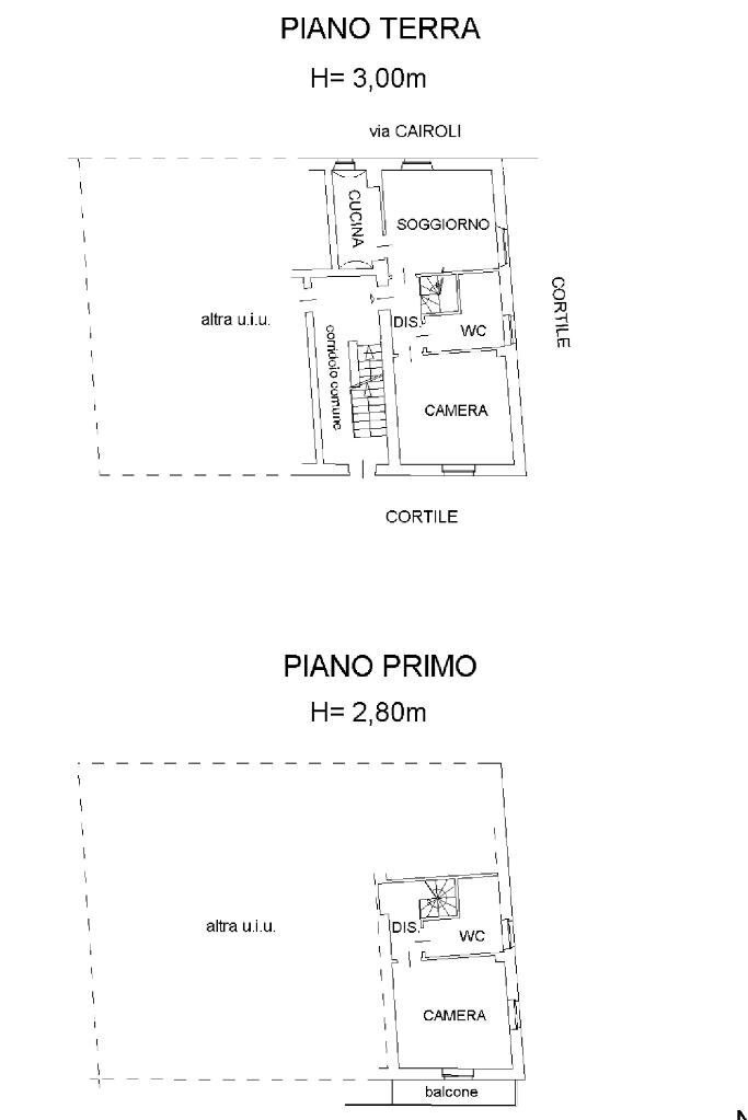 Three-room apartment Via Cairoli, Chivasso - floor plans 1