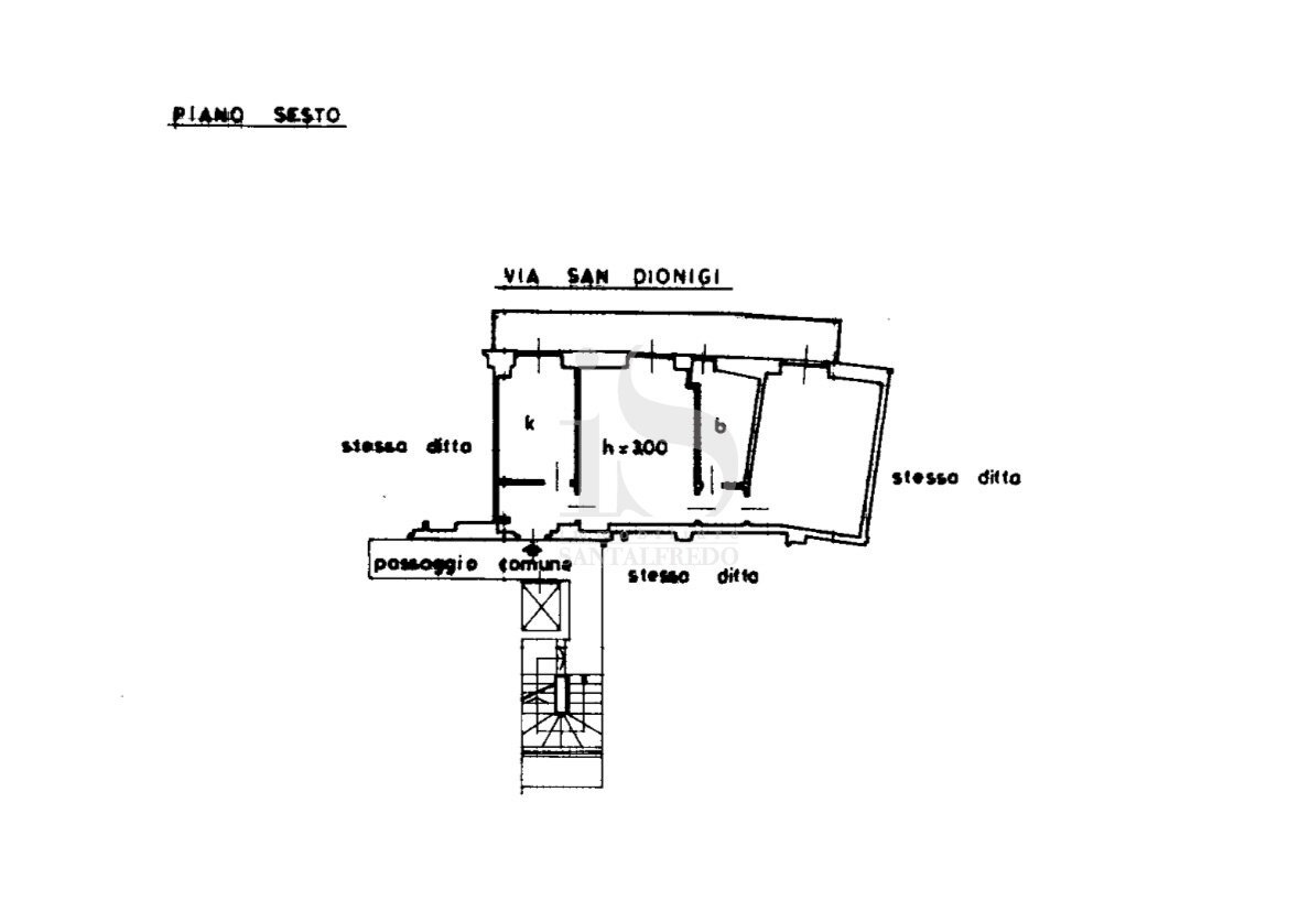 One-room apartment Via San Dionigi, 11, Milano - floor plans 1