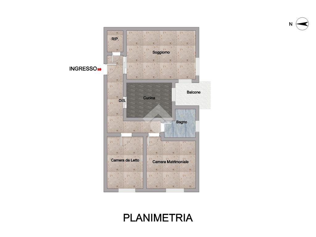 Three-room apartment Via Martiri di Belfiore, Opera - floor plans 1