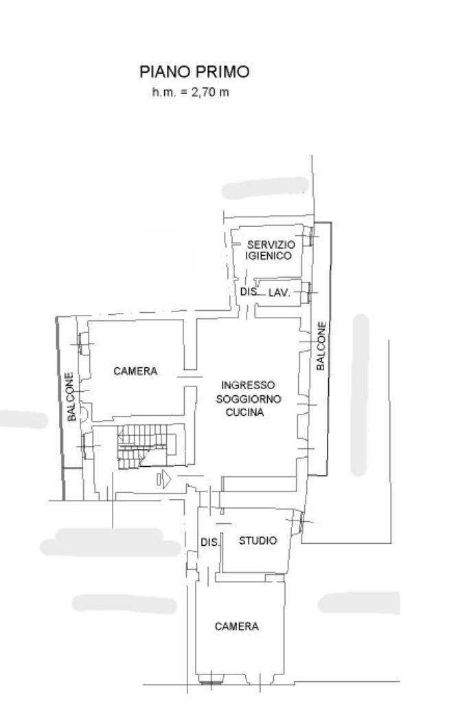 Semi-detached house Via vittorio emanuele secondo, Vestignè - floor plans 1