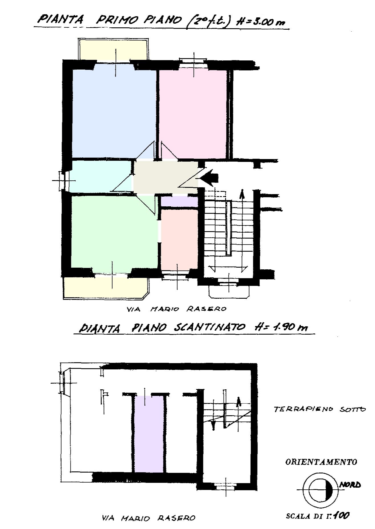 Planimetria - Trilocale Via Mario Rasero, 6, Asti - planimetria 1