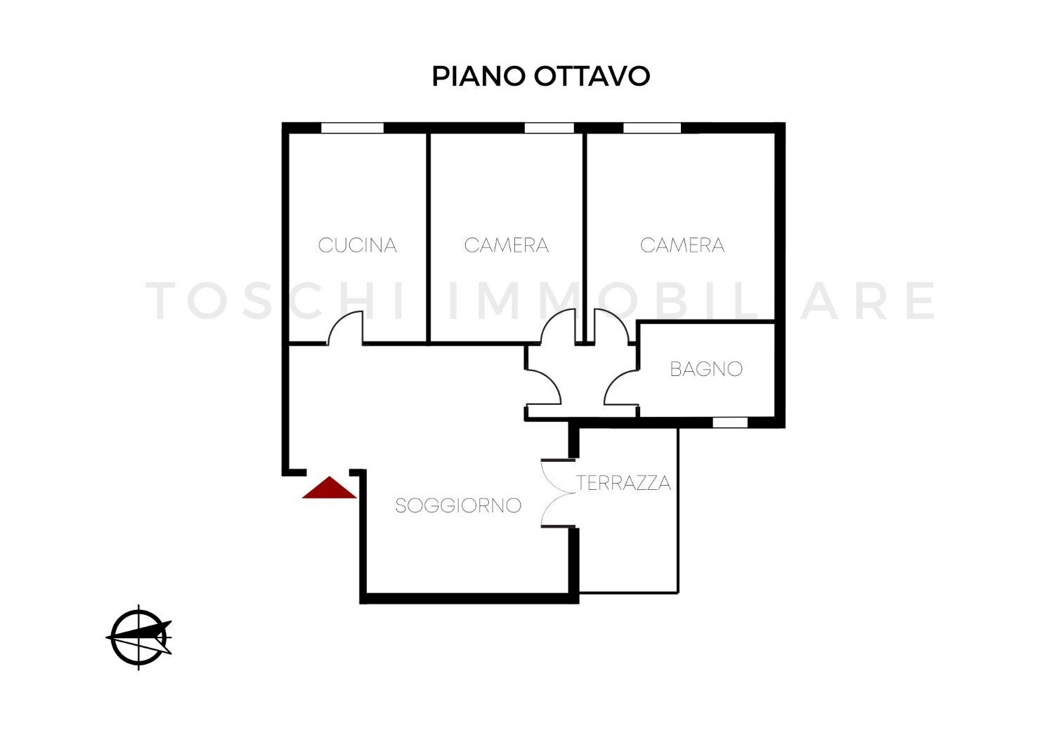 Two-room apartment Via Gaetano Donizetti, 5, Imola - floor plans 1