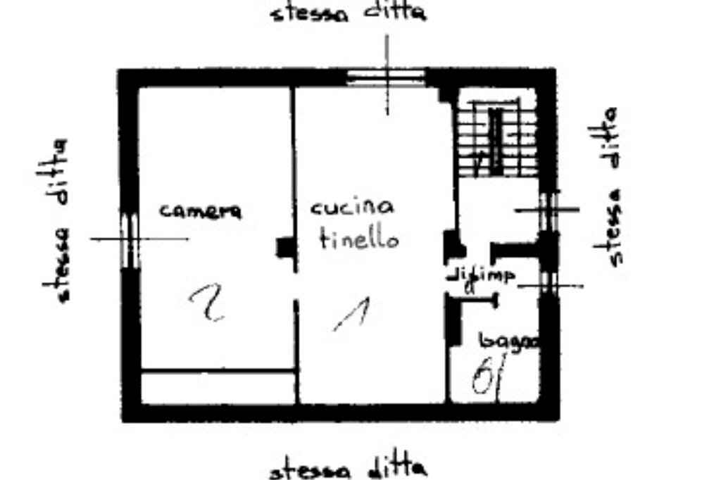Two-room apartment Via Casale, San Mauro Torinese - floor plans 1