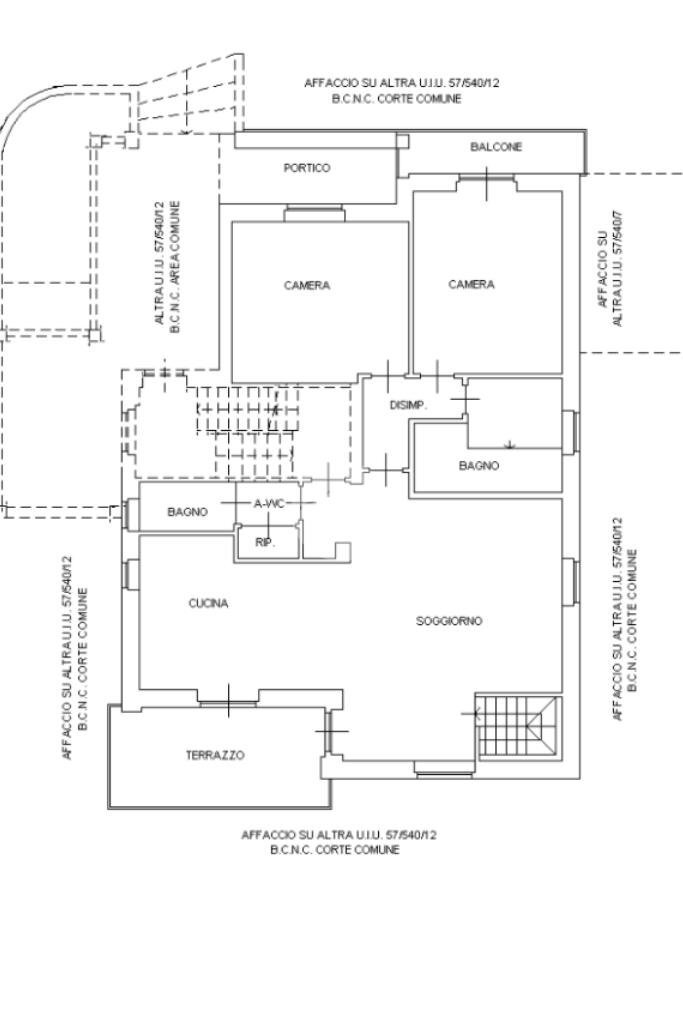 Portion of a house Via delle fabbriche, Coazze - floor plans 1