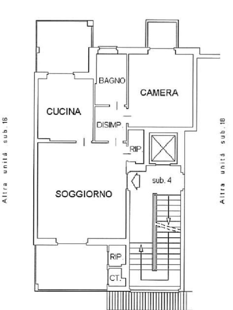 Trilocale Via alle Fabbriche, Caselle Torinese - planimetria 1