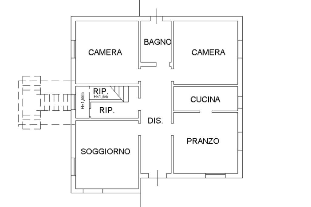 Four-room apartment Via Pilastrino, Calderara di Reno - floor plans 1