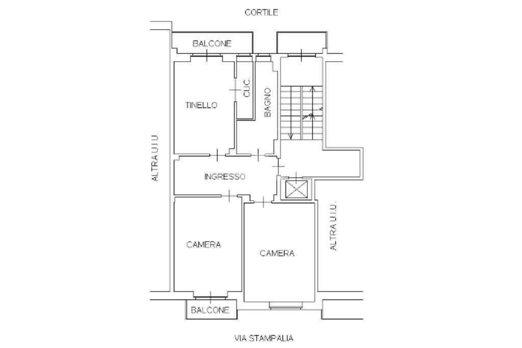 Three-room apartment Via stampalia, Grugliasco - floor plans 1