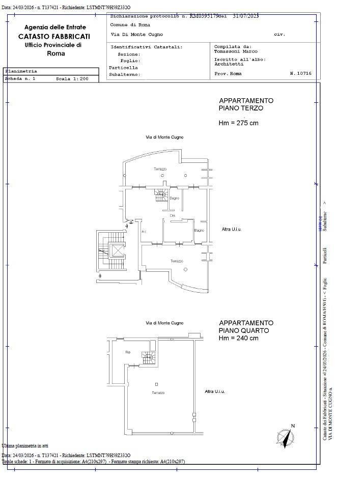 Foto 28 - Attic Via Di Monte Cugno, Roma - floor plans 1